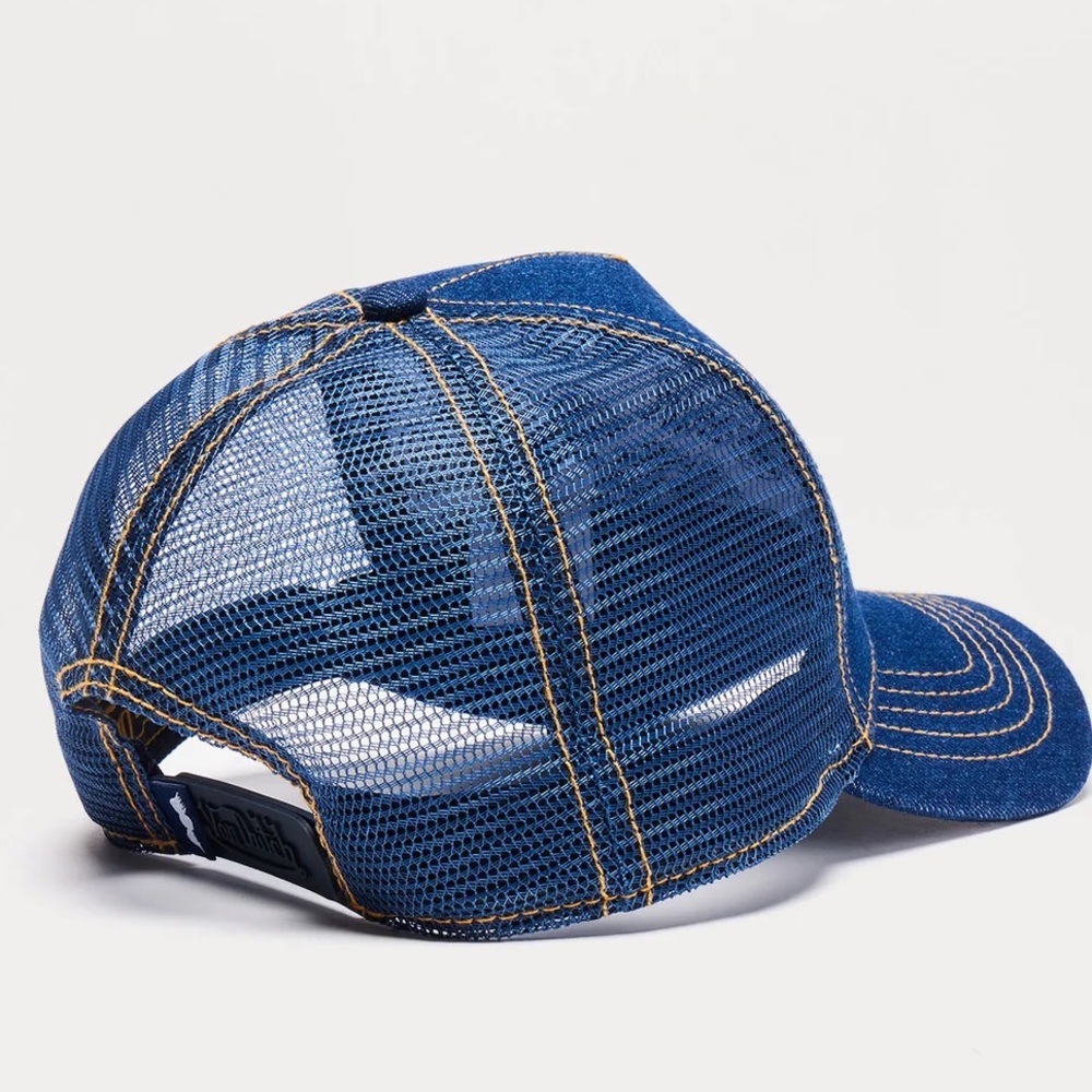 •No Filter•Von Dutch New Unisex Denim & Bling Trucker Hat - Picture 2 of 2